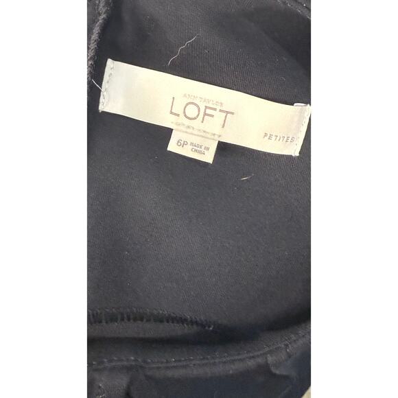 LOFT Petite‎ Black Sleeveless Sheath Dress Size 6 Knee Length - Picture 2 of 6